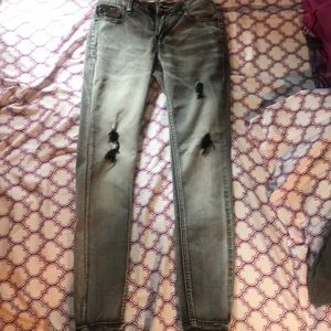 Washed out black jeans